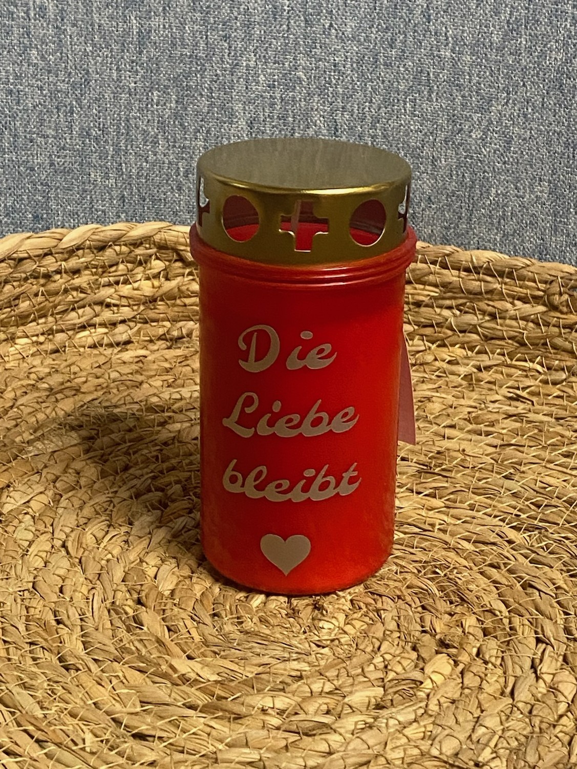 Grablicht mit Spruch - Grabkerze Grablicht mit Spruch - Grabkerze