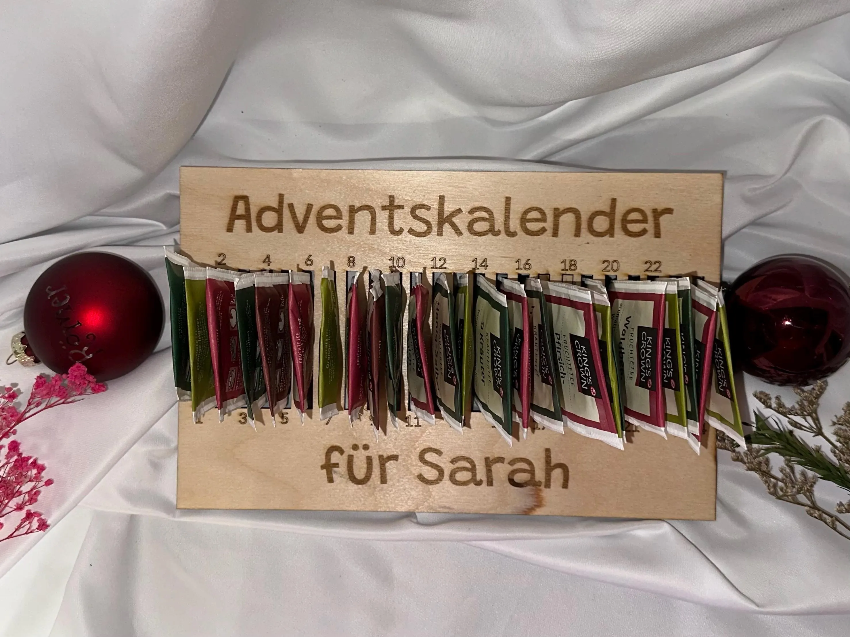 Adventskalender Tee / Tee Adventskalender/ Adventskalender Holz für Teebeutel / ausgefallen