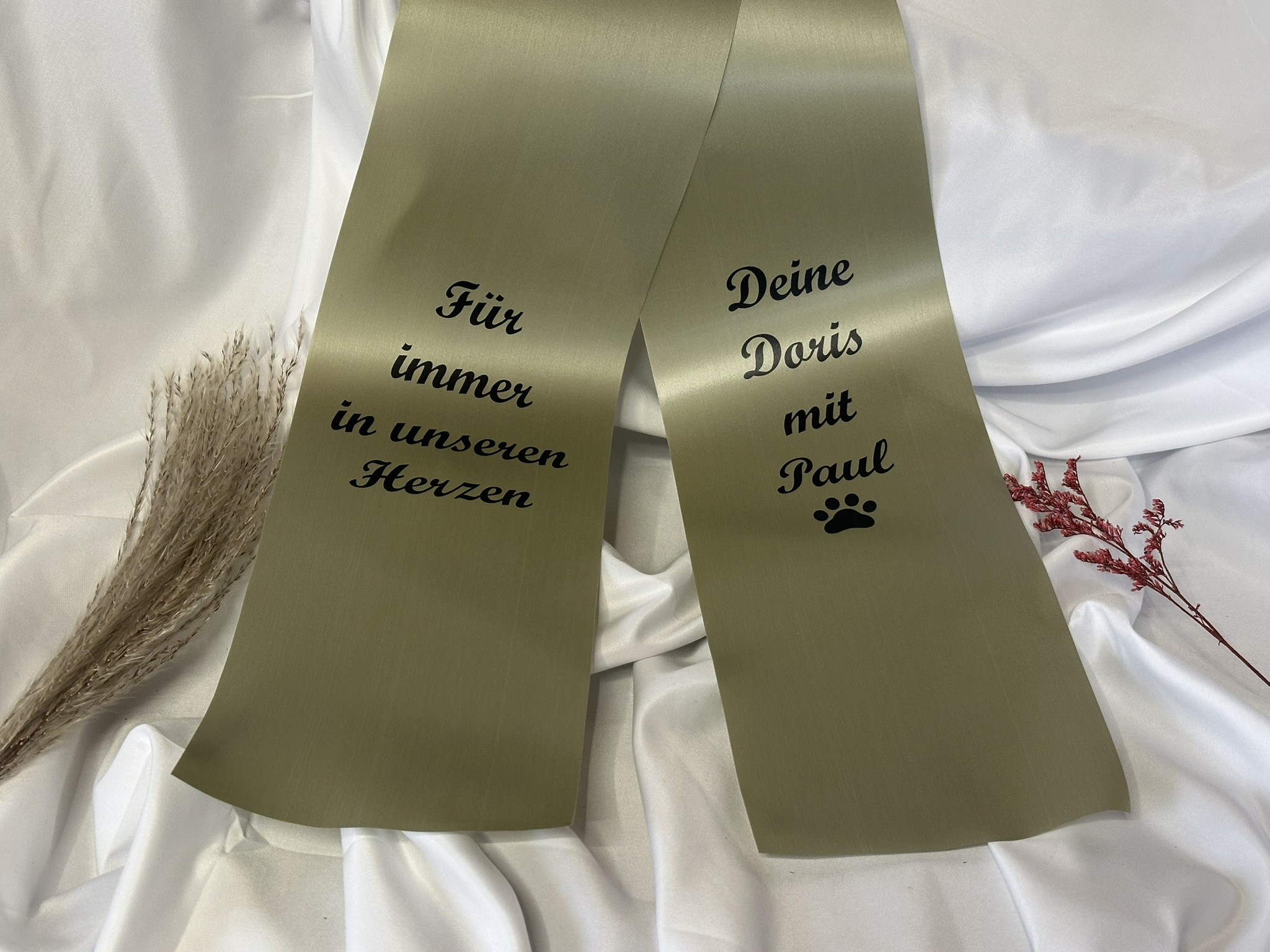 *Trauerschleifen* 125 mm breit  2-er Set