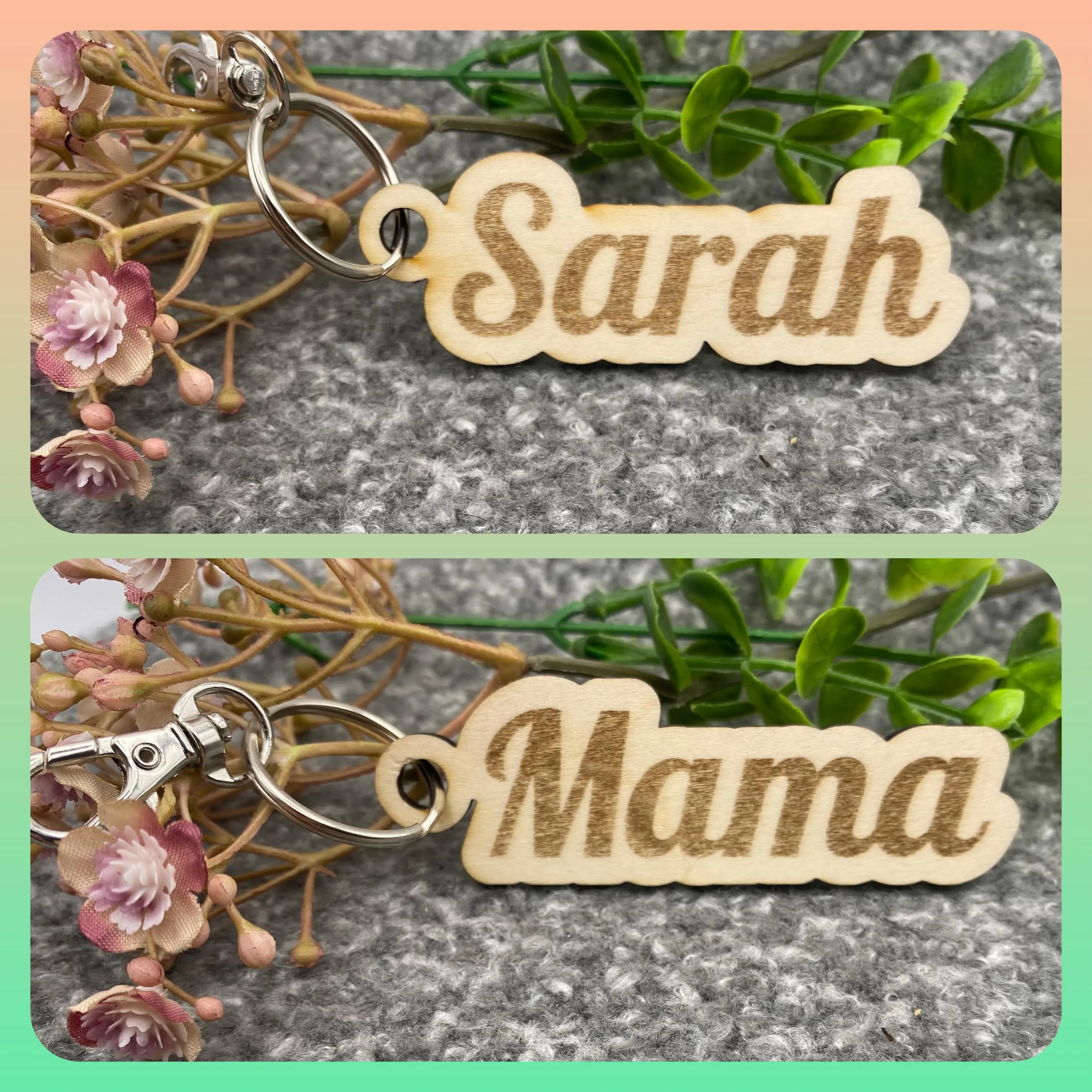 Schlüsselanhänger aus Holz / Schlüsselanhänger Name / Mama Schlüsselanhänger aus Holz / Schlüsselanhänger Name / Mama
