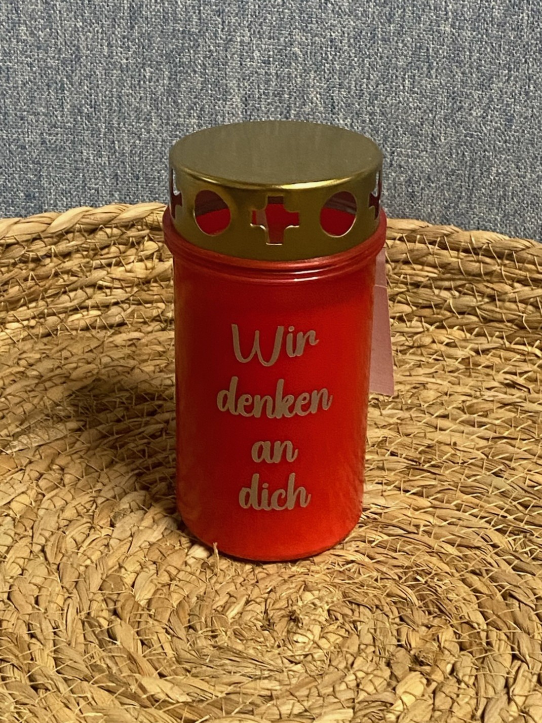 Grablicht mit Spruch - Grabkerze Grablicht mit Spruch - Grabkerze