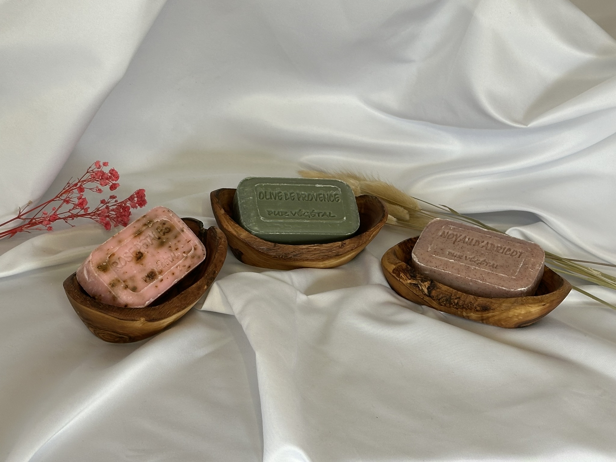 Seifenschale aus Olivenholz
