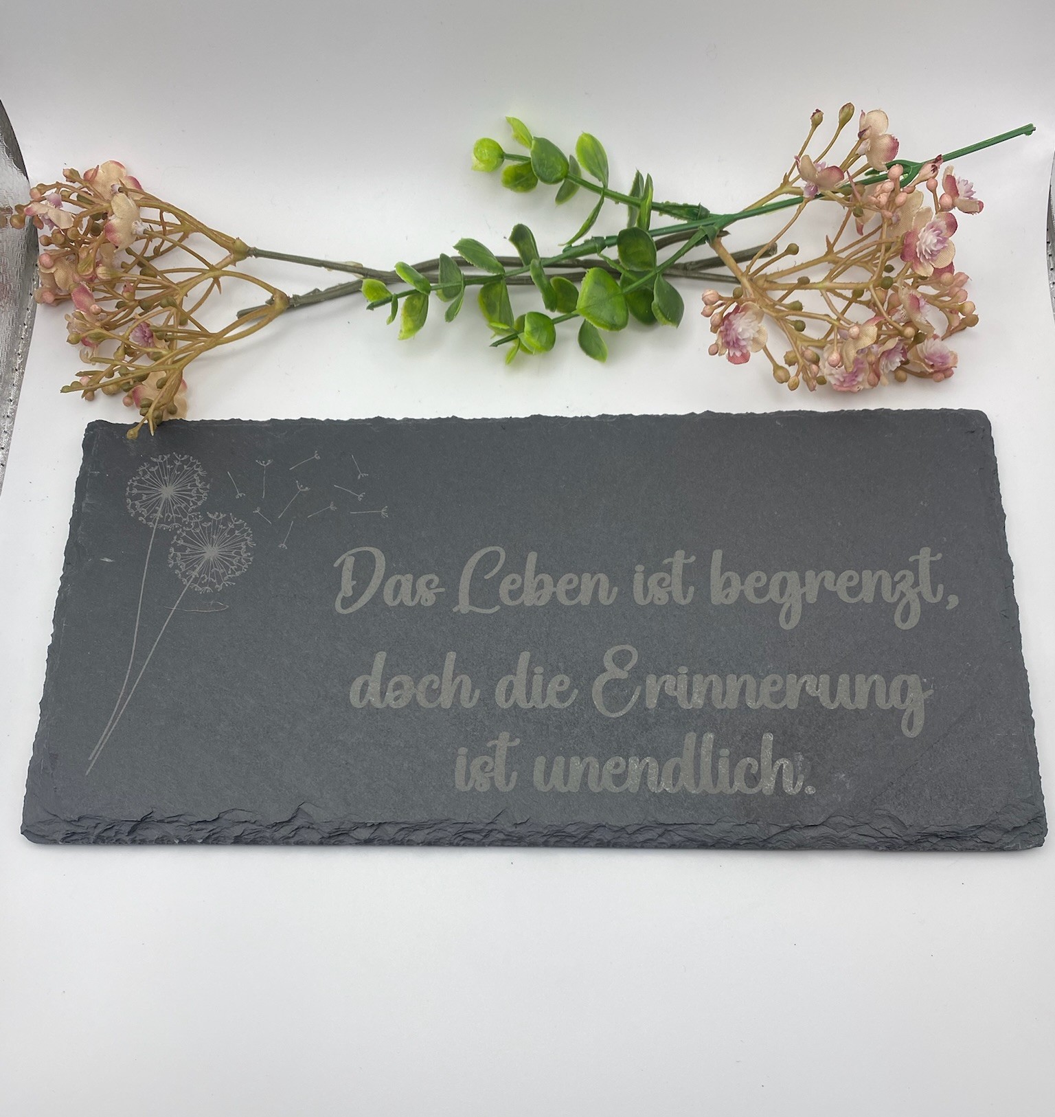 Schieferplatte "Trauer" Spruch Erinnerung Schieferplatte "Trauer" Spruch Erinnerung