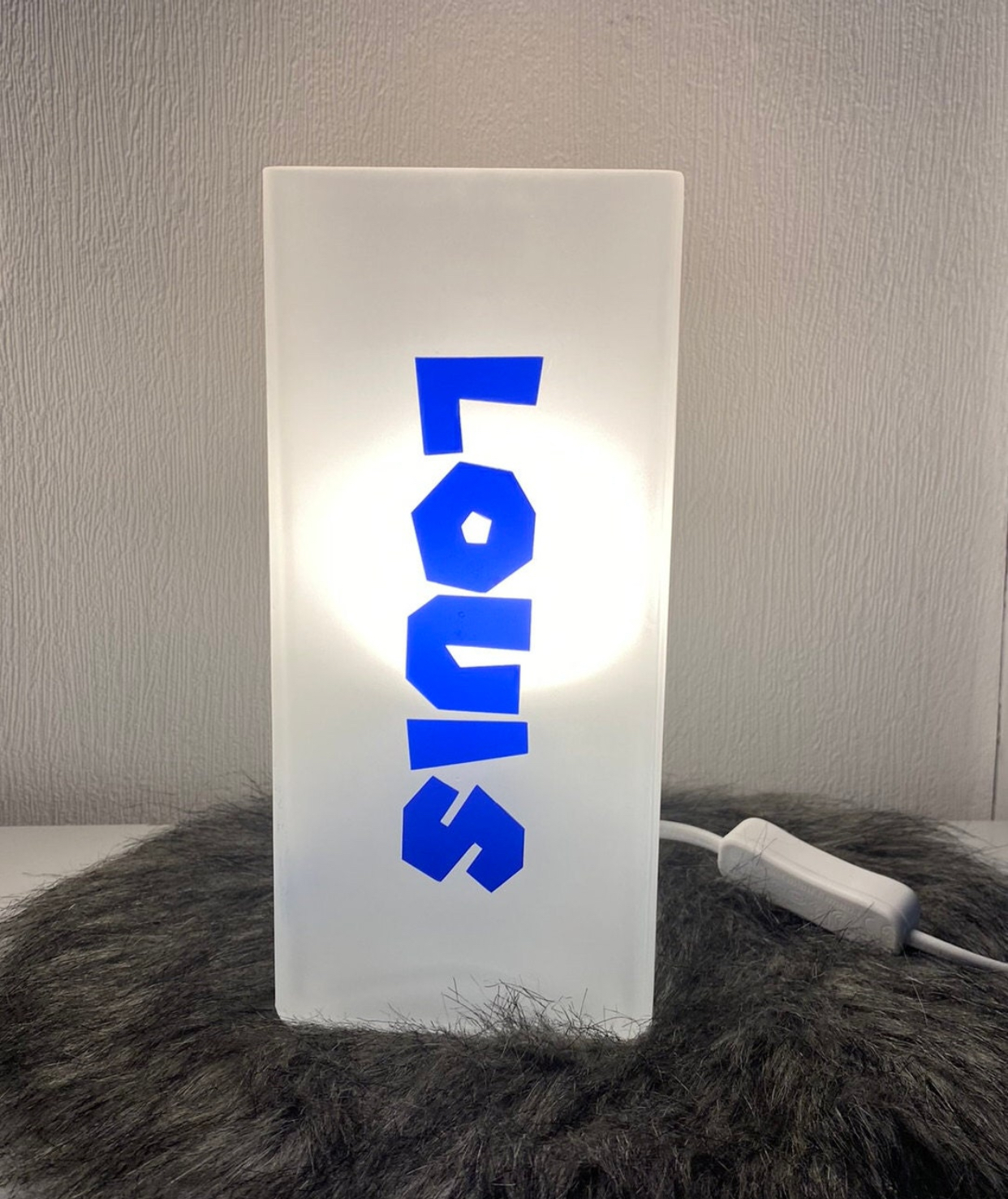 Geschenk zur Geburt - Lampe mit Name und Geburtsdaten