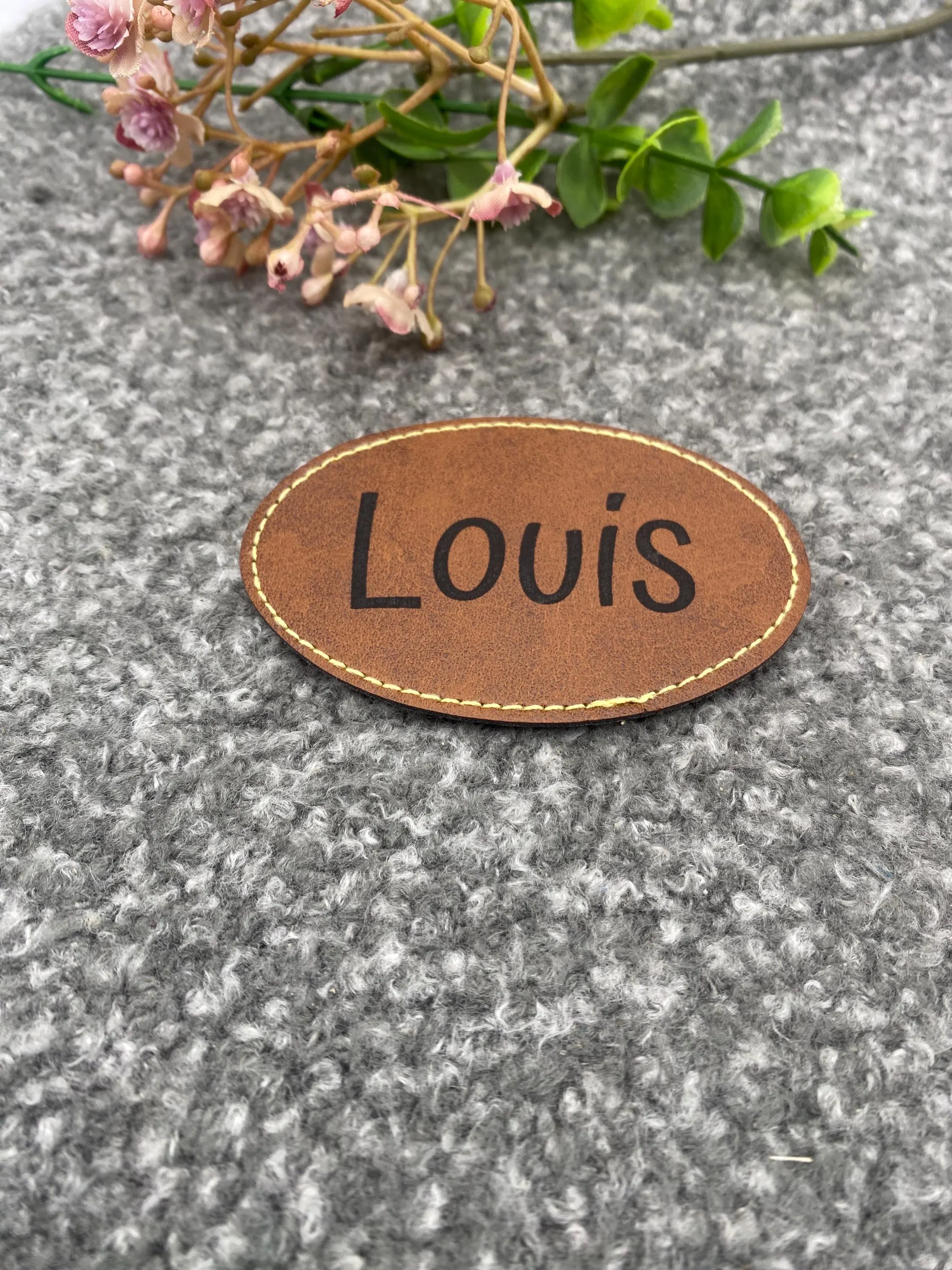 Lederpatch zum Aufbügeln / Flicken / Kunstlerder / Aufbügel-Patch / Name / Beschriftung Lederpatch zum Aufbügeln / Flicken / Kunstlerder / Aufbügel-Patch / Name / Beschriftung