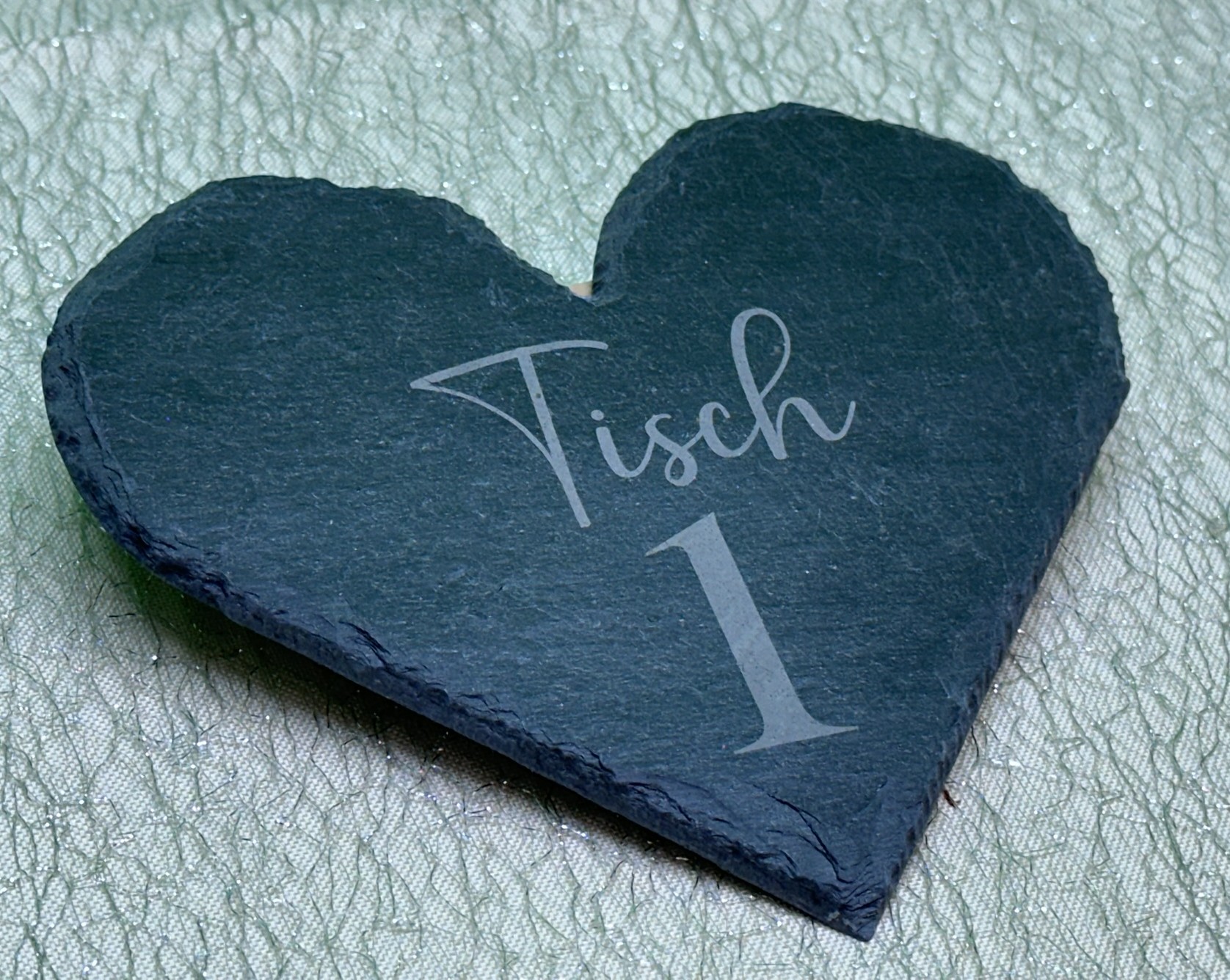 Tischnummer Schiefer