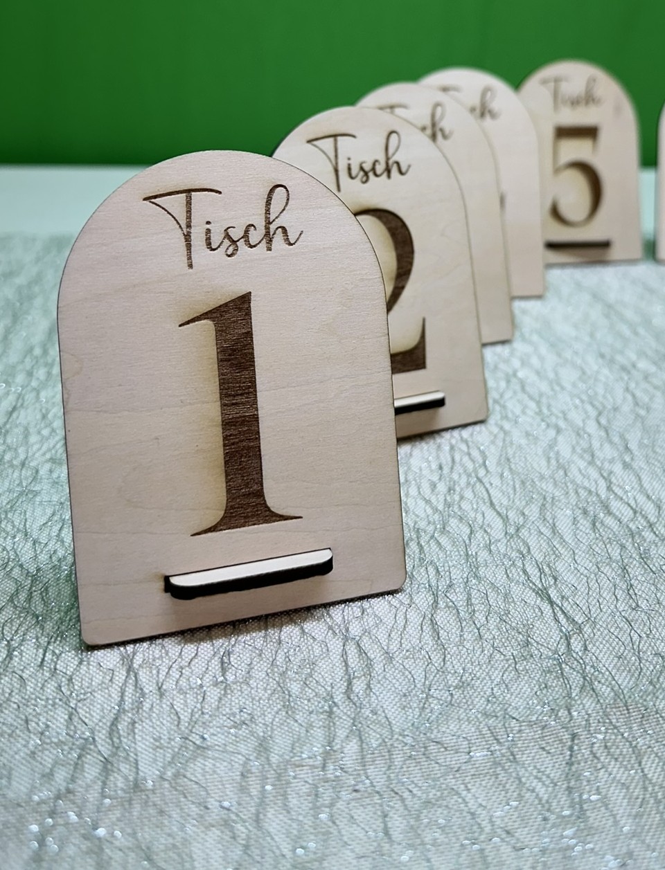 Tischnummern Hochzeit / Feier 1-5